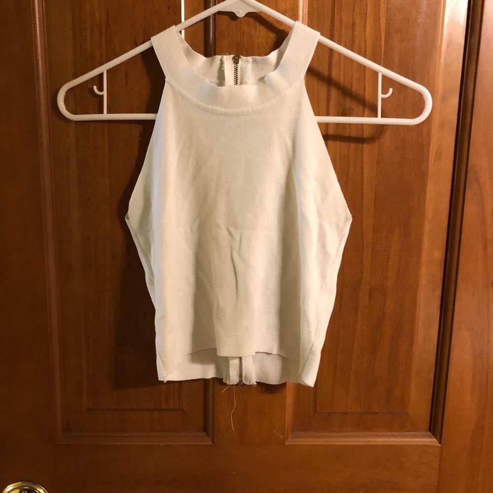 White crop top